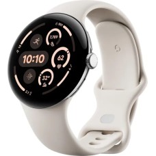 Умные часы Google Pixel Watch 3 WiFi 45 mm Polished Silver Case / Porcelian Active Band, US