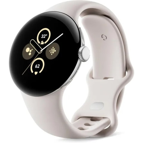 Умные часы Google Pixel Watch 2 LTE Polished Silver Case / Porcelian Band, US