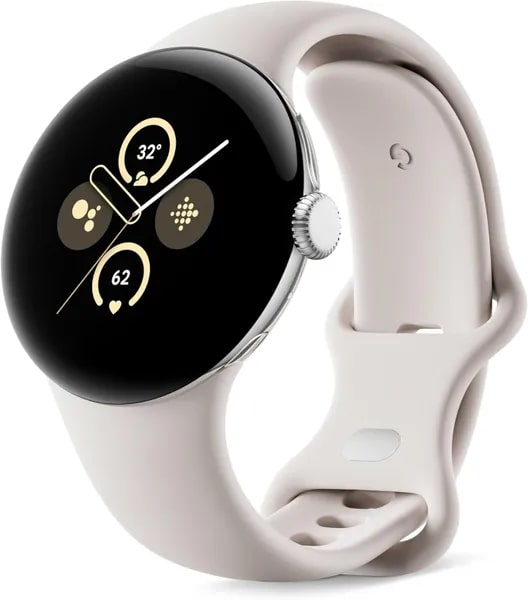 Умные часы Google Pixel Watch 2 LTE Polished Silver Case / Porcelian Band, US