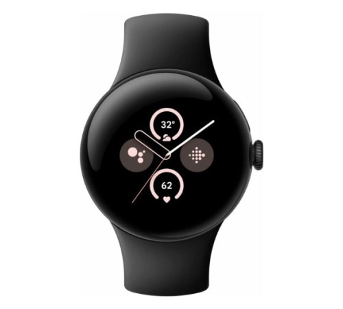 Умные часы Google Pixel Watch 2 LTE в чёрном алюминиевом корпусе с ремешком Obsidian Active Band