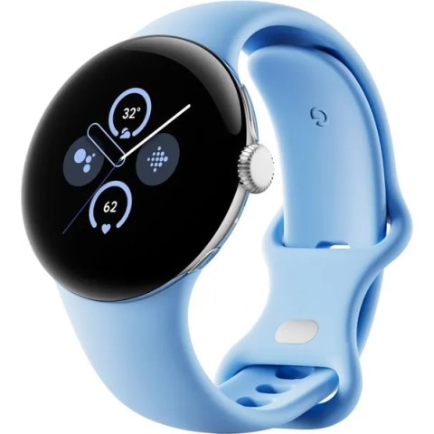 Умные часы Google Pixel Watch 2 LTE Polished Silver Case / Bay Band, US 