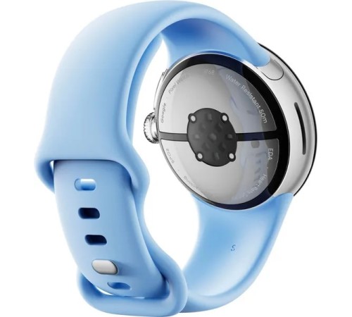 Умные часы Google Pixel Watch 2 LTE в серебристом корпусе и ремешке Bay — модель для США