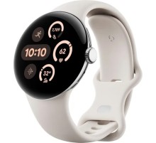 Умные часы Google Pixel Watch 3 WiFi 41 mm Polished Silver Case / Porcelian Active Band, US