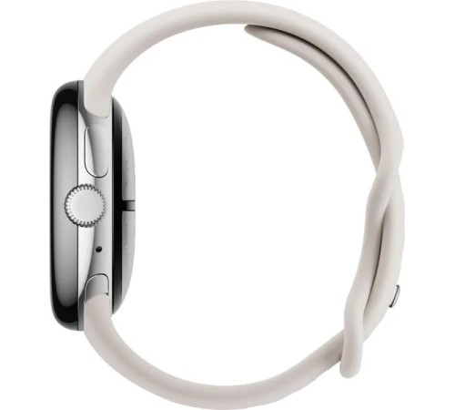 Умные часы Google Pixel Watch 3 41 мм: серебристый корпус и керамическая активная лента