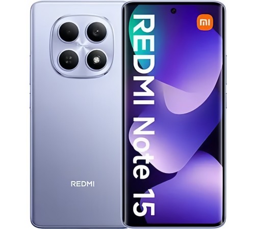 Смартфон Xiaomi Redmi Note 15 6/128 ГБ, 4G, NFС, Dual nano SIM, фиолетовый
