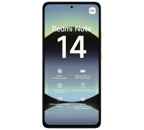 Смартфон Xiaomi Redmi Note 14 8/256 ГБ EU — зелёный красавец с NFC и Dual nano SIM