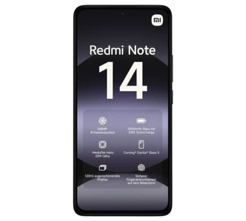Смартфон Xiaomi Redmi Note 14 8/256 ГБ, 4G, NFС, Dual nano SIM, черный