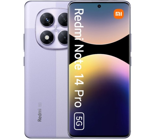 Смартфон Xiaomi Redmi Note 14 Pro 8/256 ГБ EU, 5G, NFC, NanoSIM + nanoSIM/eSIM, фиолетовый (slim)