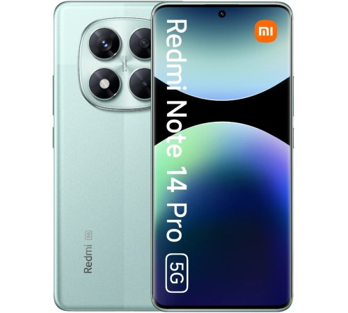 Смартфон Xiaomi Redmi Note 14 Pro 12/512 ГБ — зелёный флагман с поддержкой 5G и NFC