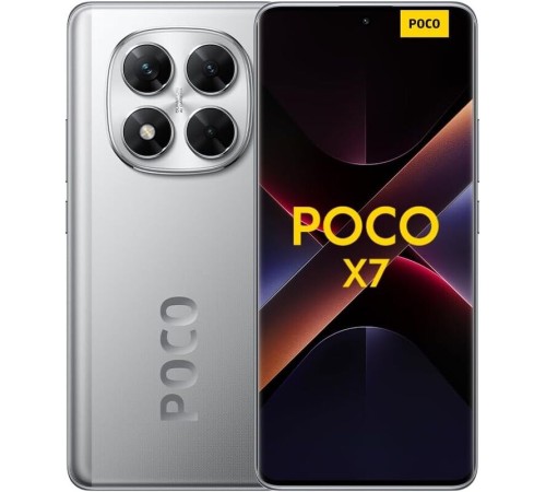 Смартфон Xiaomi POCO X7 5G 12/512 ГБ, EU, Dual nano-SIM — серебристый флагман для истинных ценителей технологий.