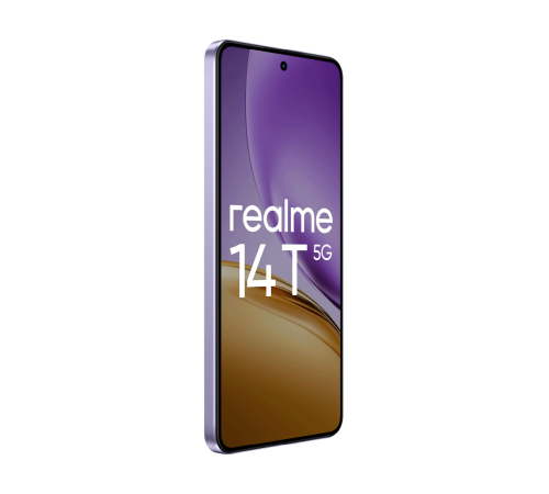 Смартфон Realme 14T 8/256 ГБ RU в фиолетовом цвете, поддержка Dual nano SIM