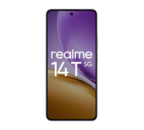 Смартфон Realme 14T 8/256 ГБ RU в фиолетовом цвете, поддержка Dual nano SIM
