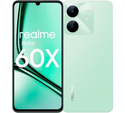 Смартфон Realme Note 60x 3/64GB Dual nanoSIM в зелёном цвете — покупайте версию для РФ!