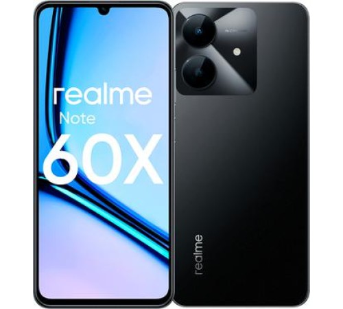 Смартфон Realme Note 60x 4/128GB Dual nanoSIM в чёрном цвете — официальная версия для РФ