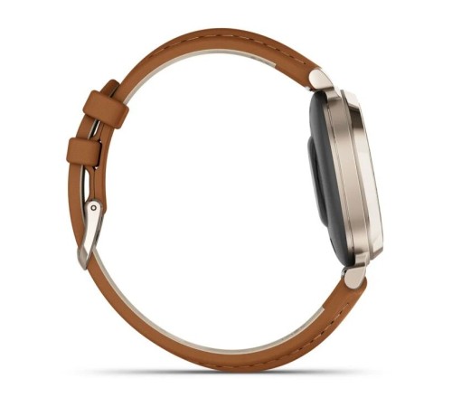Умные часы Garmin Lily 2 Classic Cream Gold with Tan Leather Band (010-02839-02)