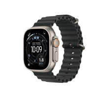 Умные часы Apple Watch Ultra 3 (2025) GPS + Cellular, 49 мм, корпус из бежевого титана, ремешок Ocean Band черного цвета