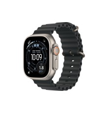 Умные часы Apple Watch Ultra 3 (2025) GPS + Cellular, 49 мм, корпус из бежевого титана, ремешок Ocean Band черного цвета