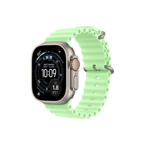 Умные часы Apple Watch Ultra 3 (2025) GPS + Cellular, 49 мм, Natural Titanium Case with Neon Green Ocean Band