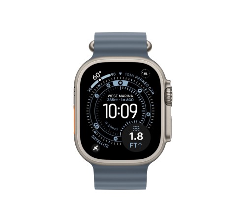 Умные часы Apple Watch Ultra 3 (2025) GPS + Cellular, 49 мм, Natural Titanium Case with Anchor Blue Ocean Band