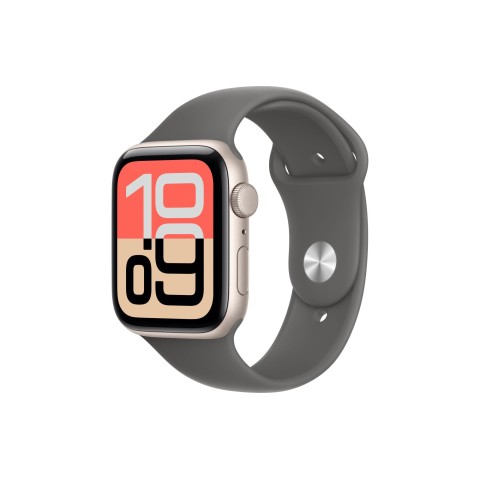 Умные часы Apple Watch SE 3 (2025) 44mm Starlight Aluminum Case with Stone Gray Sport Band  M/L