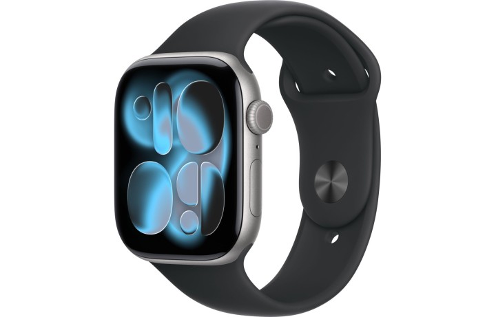 Apple Watch S11 42mm Space Gray Aluminum Case with Black Sport Band M/L
