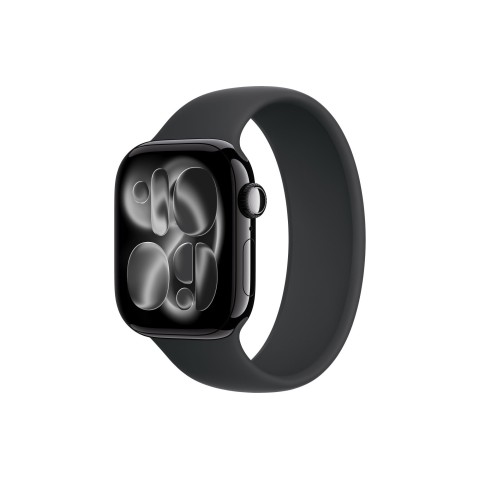 Apple Watch S11 42mm Jet Black Aluminum Case with Black Solo Loop Size 5