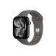Apple Watch S11 46mm Jet Black Aluminum Case with Stone Gray Sport Band M/L
