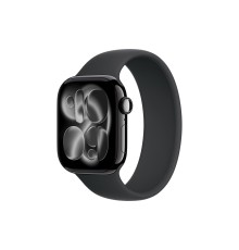 Apple Watch S11 42mm Jet Black Aluminum Case with Black Solo Loop Size 7