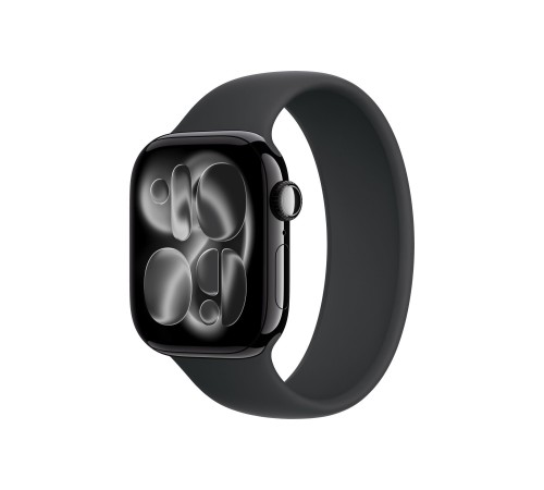 Apple Watch S11 42mm Jet Black Aluminum Case with Black Solo Loop Size 7