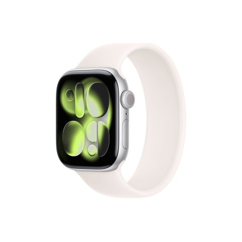 Apple Watch S11 42mm Silver Aluminum Case with Light Blush Solo Loop Size 3