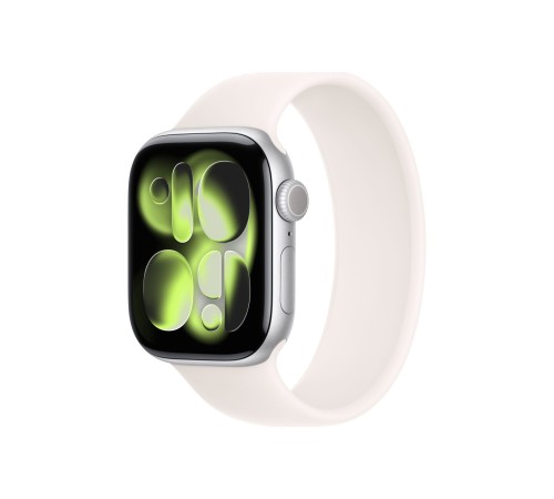 Apple Watch S11 42mm Silver Aluminum Case with Light Blush Solo Loop Size 3