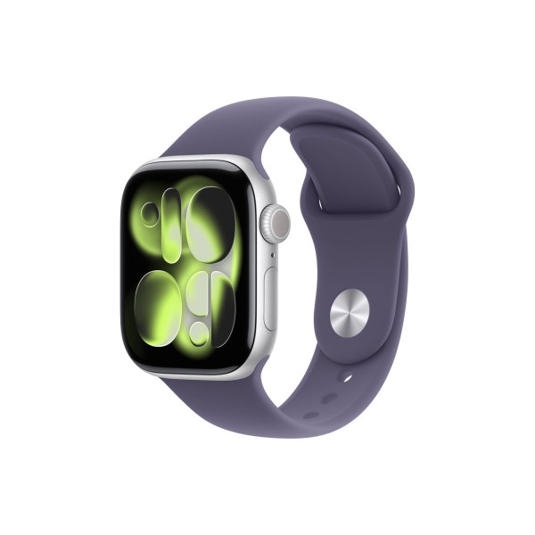 Apple Watch S11 42mm Silver Aluminum Case with Purple Fog Sport Band S/M