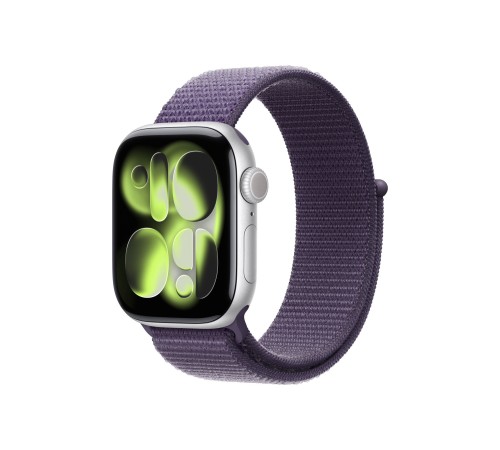 Apple Watch S11 42mm Silver Aluminum Case with Purple Fog Sport Loop