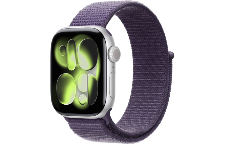 Apple Watch S11 42mm Silver Aluminum Case with Purple Fog Sport Loop