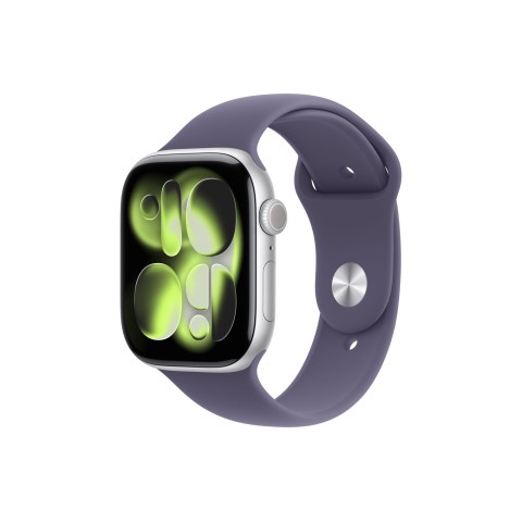 Apple Watch S11 46mm Silver Aluminum Case with Purple Fog Sport Band M/L