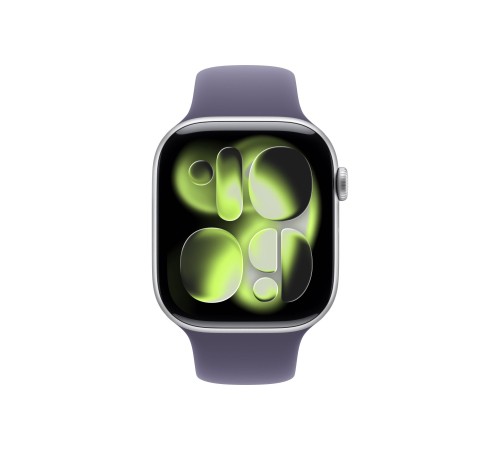 Apple Watch S11 46mm Silver Aluminum Case with Purple Fog Sport Band M/L