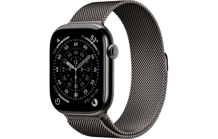 Apple Watch S11 42mm GPS + Cellular, Slate Titanium Case with Slate Milanese Loop MF8U4