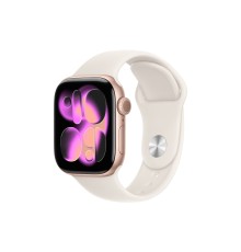 Apple Watch S11 42mm Rose Gold Aluminum Case with Starlight Sport Band S/M