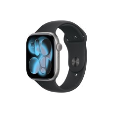 Apple Watch S11 46mm Space Gray Aluminum Case with Black Sport Band S/M Apple Watch S11 46mm Space Gray Aluminum Case with Black Sport Band S/M