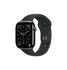 Apple Watch S11 46mm GPS + Cellular, Slate Titanium Case with Black Sport Band S/M