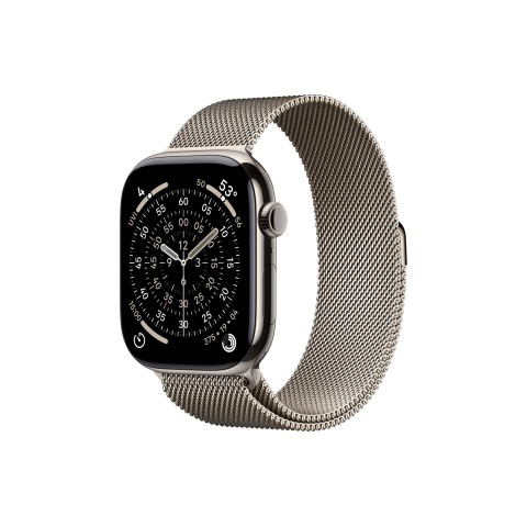 Apple Watch S11 46mm GPS + Cellular, Natural Titanium Case with Natural Milanese Loop S/M