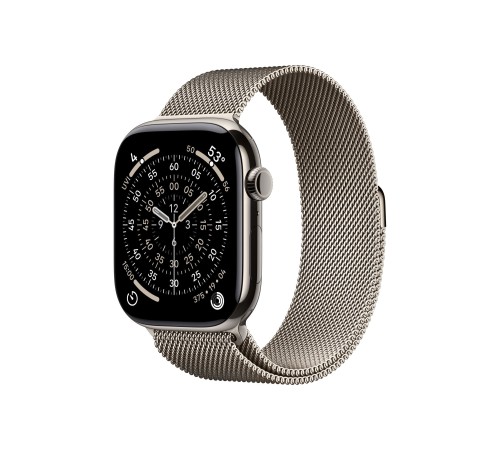 Apple Watch S11 46mm GPS + Cellular, Natural Titanium Case with Natural Milanese Loop S/M