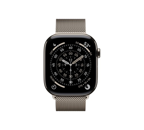 Apple Watch S11 46mm GPS + Cellular, Natural Titanium Case with Natural Milanese Loop S/M
