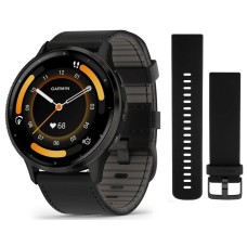 Умные часы Garmin Venu 3 Slate Black Leather 010-02784-52