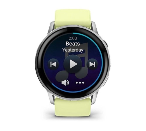 Умные часы Garmin Venu 4 45mm Silver Bezel With Citron Silicone Band 010-03014-02