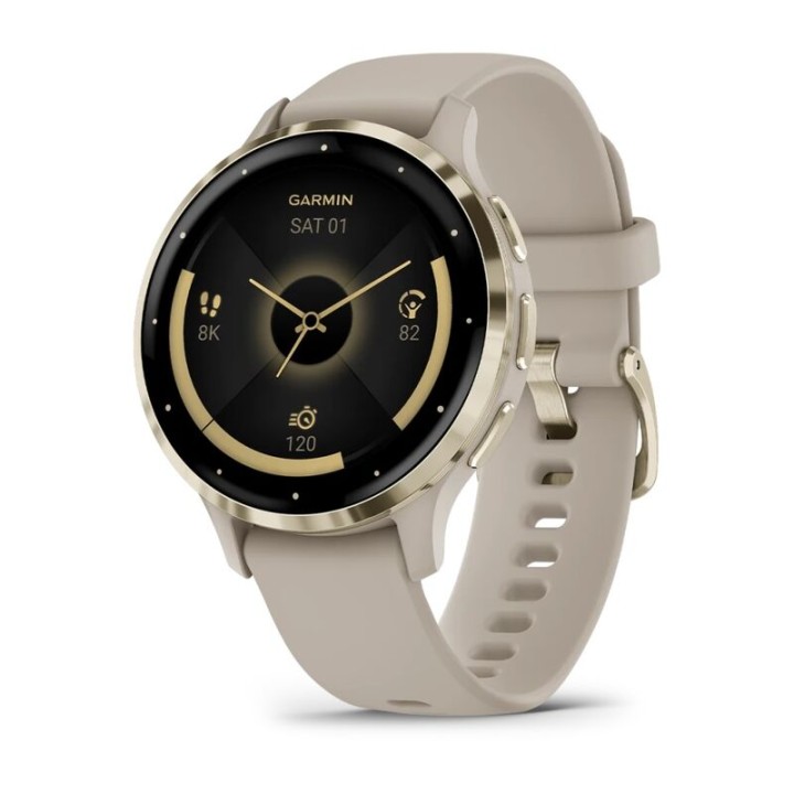 Умные часы Garmin Venu 3S Soft Gold French Gray 010-02785-02
