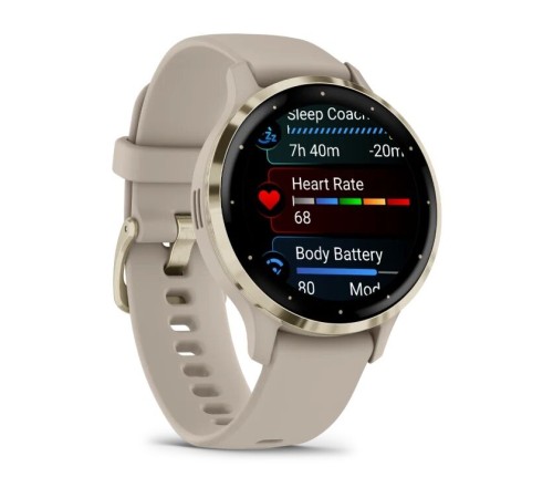 Умные часы Garmin Venu 3S Soft Gold French Gray 010-02785-02