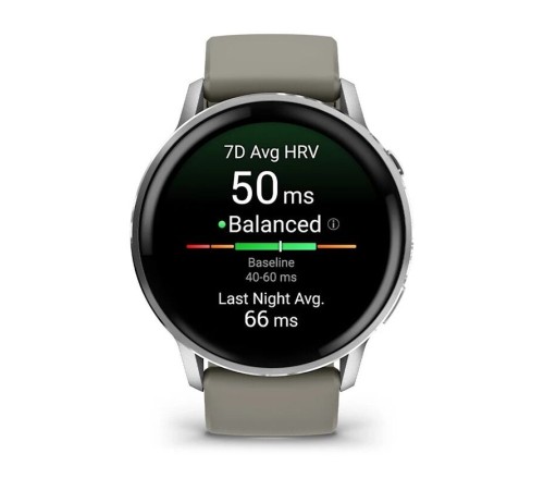 Умные часы Garmin Venu 4 45mm Silver Bezel With Silver Gray Silicone Band 010-03014-01