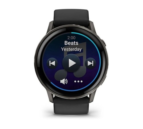 Умные часы Garmin Venu 4 45mm Silver Bezel With Black Silicone Band 010-03014-00