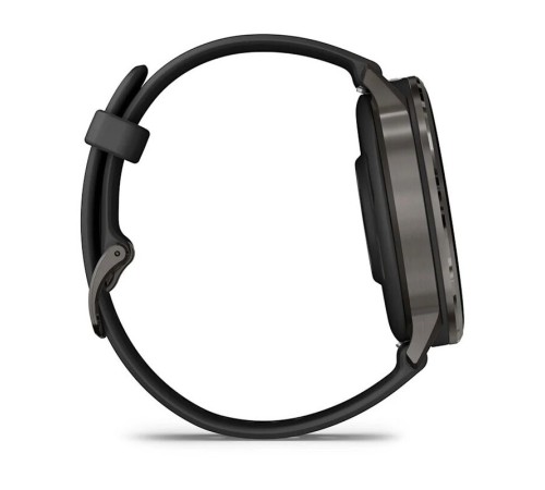 Умные часы Garmin Venu 4 45mm Silver Bezel With Black Silicone Band 010-03014-00